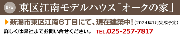 東区江南モデルハウス「オークの家」
新潟市東区江南6丁目